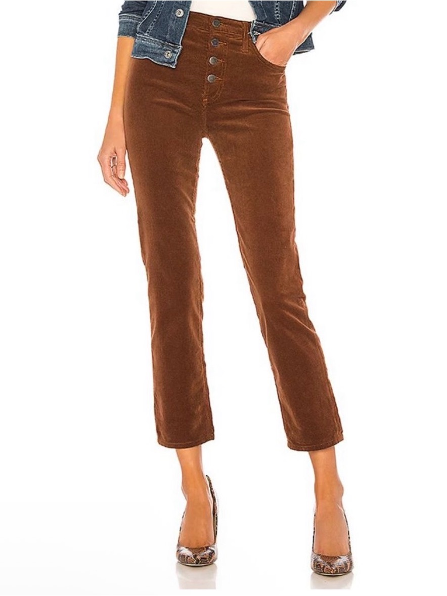 Ag The Isabelle High-Rise Corduroy Cropped Straight Jeans Size 26 Nwt